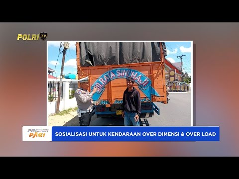 POLRES TANAH KARO GELAR SOSIALISASI BAHAYA KENDARAAN OVERDIMENSI DAN OVERLOAD DI DESA KETAREN
