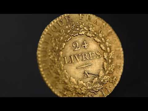 Coin, France, Louis XVI, 24 Livres, 1793, Paris, EF(40-45), Gold, Gadoury:62