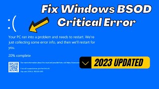 How to Fix Critical Process Died Blue Screen Error