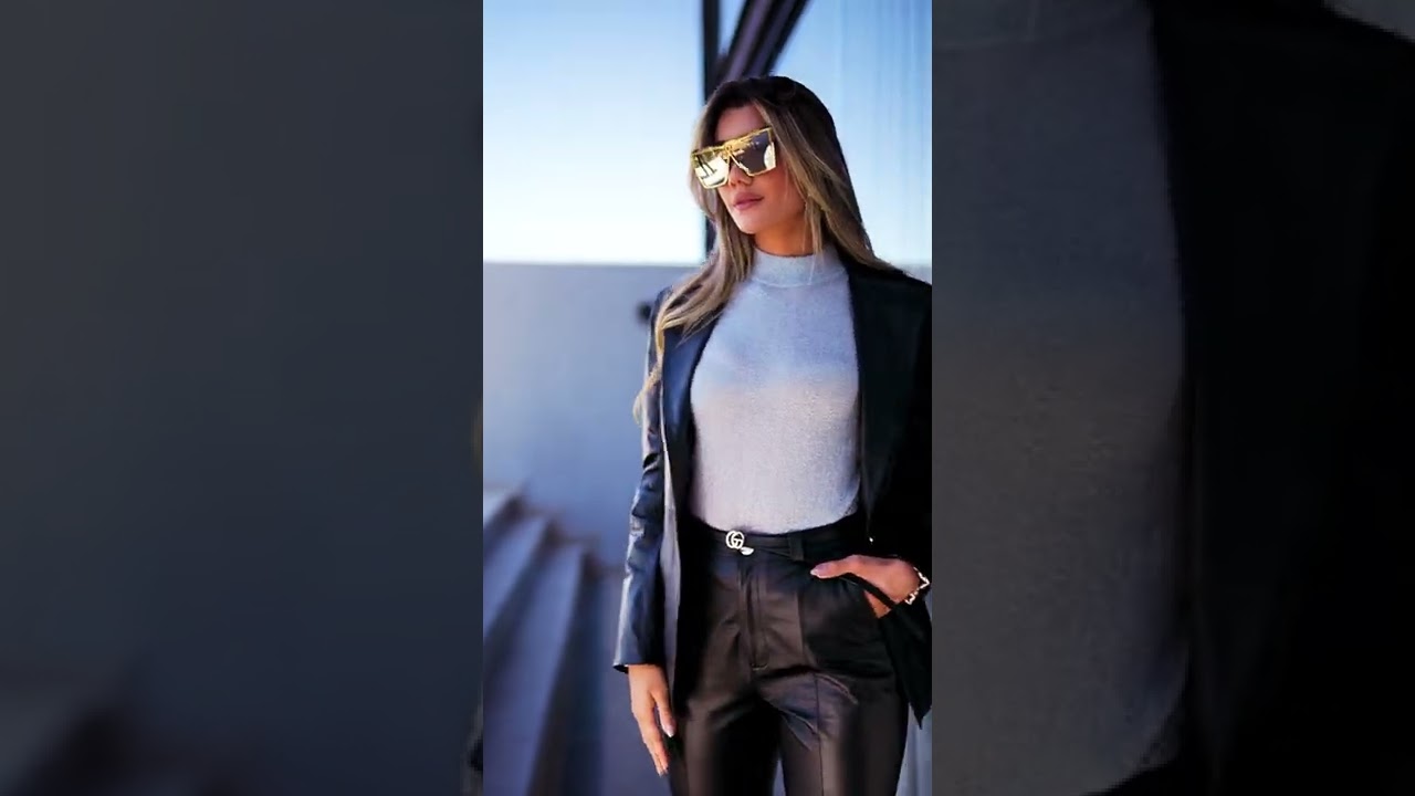 Calça de Couro Feminina Gisele Preta - Elite Couro Store / Roupas de Couro Legítimo