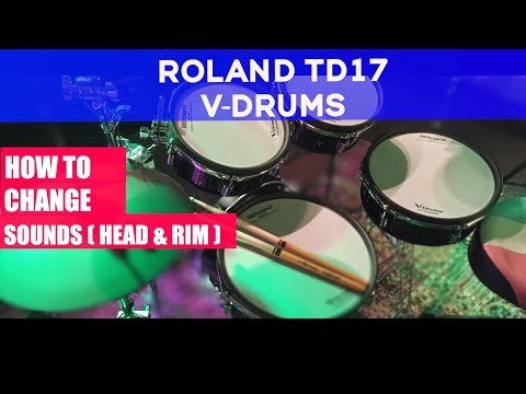 Roland TD17 - How to Assign Sounds to V-Drum Pads (Head & Rim)