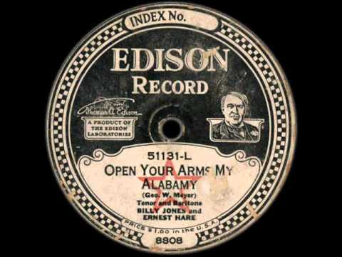 Billy Jones & Ernest Hare: Open Your Arms My Alabamy (1923)