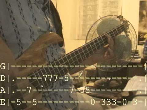 Yoshiyuki Taira's solo from BECK 9 (bass cover+tab)