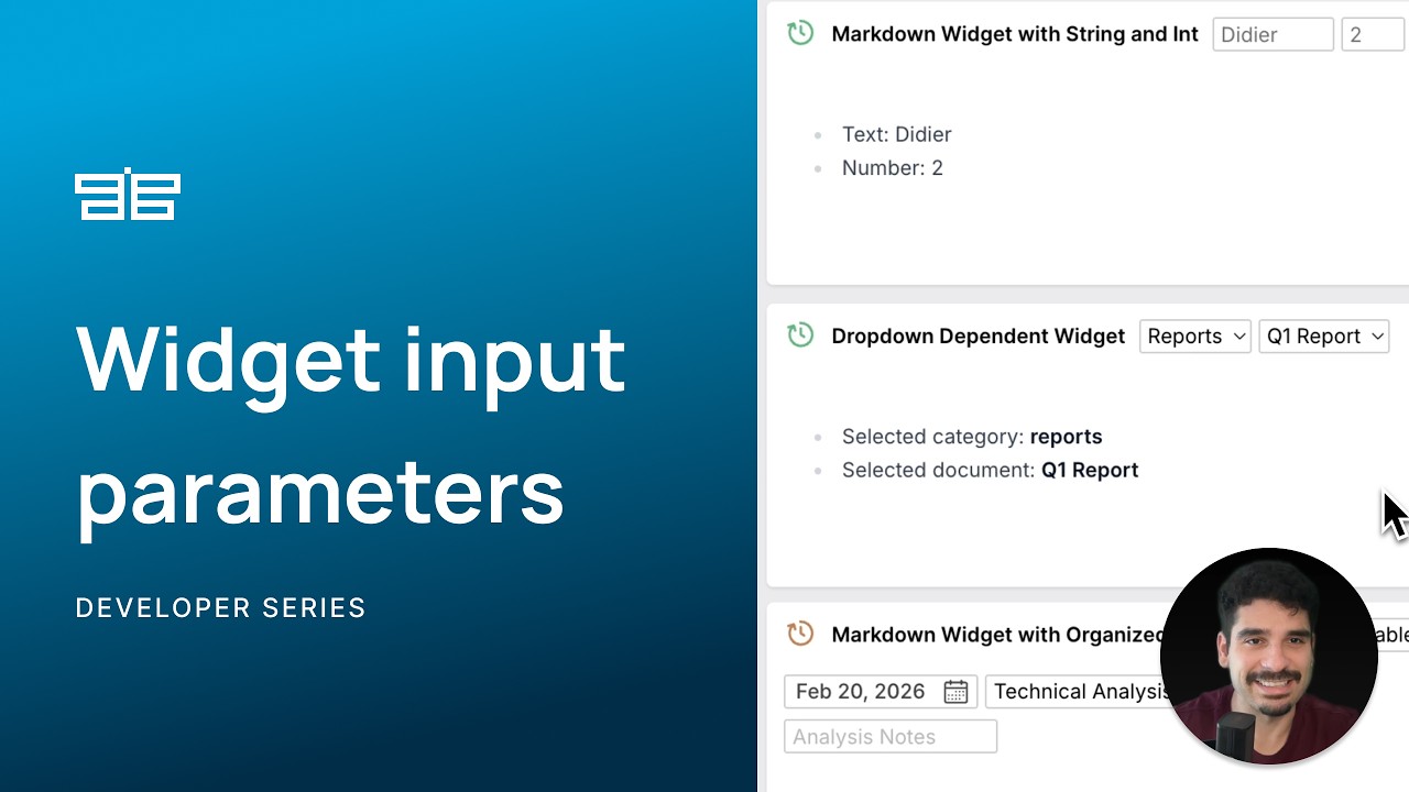 Widget input parameters - OpenBB Workspace tutorials for developers