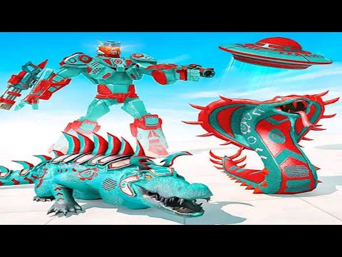 Anaconda Robot Transform: Mega Robot Flying Komodo Transform Game 2021 - Android Gameplay