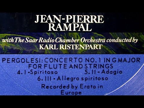 Pergolesi / JP Rampal, 1960: Flute Concerto No. 1 in G Major - Karl Ristenpart