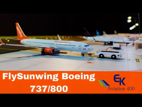 Sunwing {Boeing 737-800} scale 1/400 #model #ngmodels #boeing #aviation #miniature  #diecast