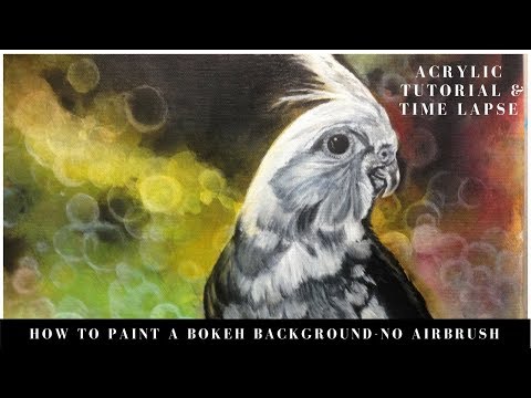 How to paint a Bokeh Background with Acrylics without using an airbrush – Part 1