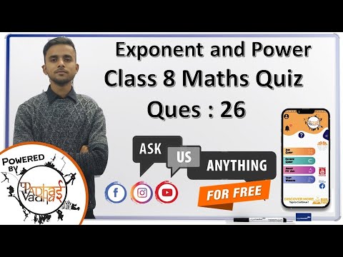 Q.26 Simplify: 4⁻³ ÷ 2⁻³ = I Class 8th Maths I Exponent and Powers