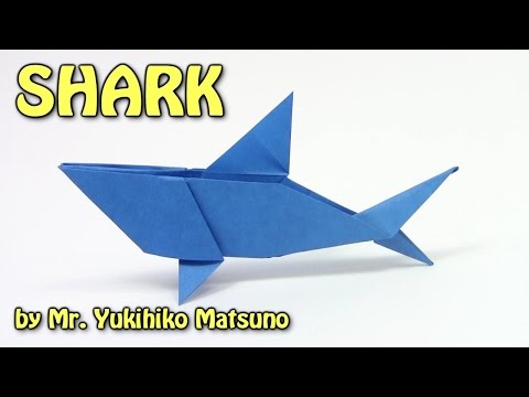 Cool Origami SHARK by Mr. Yukihiko Matsuno - Origami easy tutorial