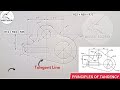 How To Draw Circles And Line Using Principles Of TANGENCY In Technical Drawing