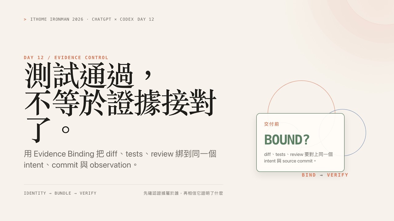 Day 12｜Evidence Binding 影片縮圖