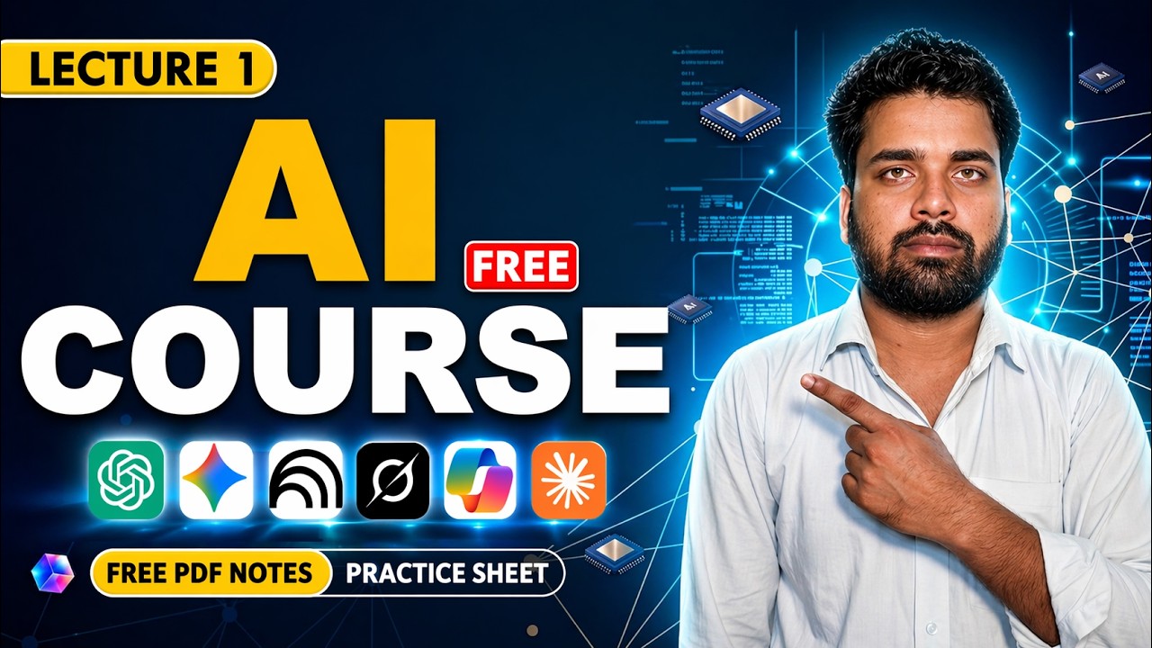 AI Full Course in Hindi | Artificial Intelligence Complete Playlist (Beginner to Advanced)