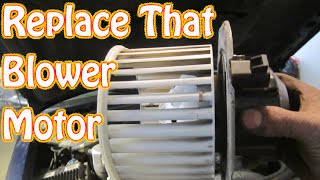 DIY How to Replace a Noisy Heater \ AC Blower Motor on a Chevy Blazer S10 GMC Jimmy - Blazer No Heat