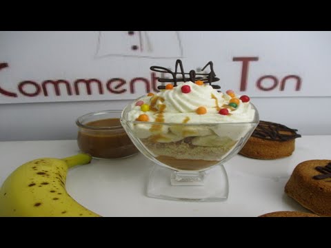 Comment faire un BANOFFEE - Banane - caramel - crème mascarpone et biscuit #crème banane caramel