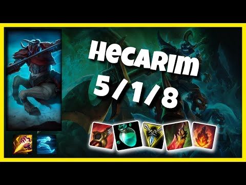 NA Challenger Hecarim JUNGLE (5/1/8) vs KAYN Gameplay Replay - Patch 10.19