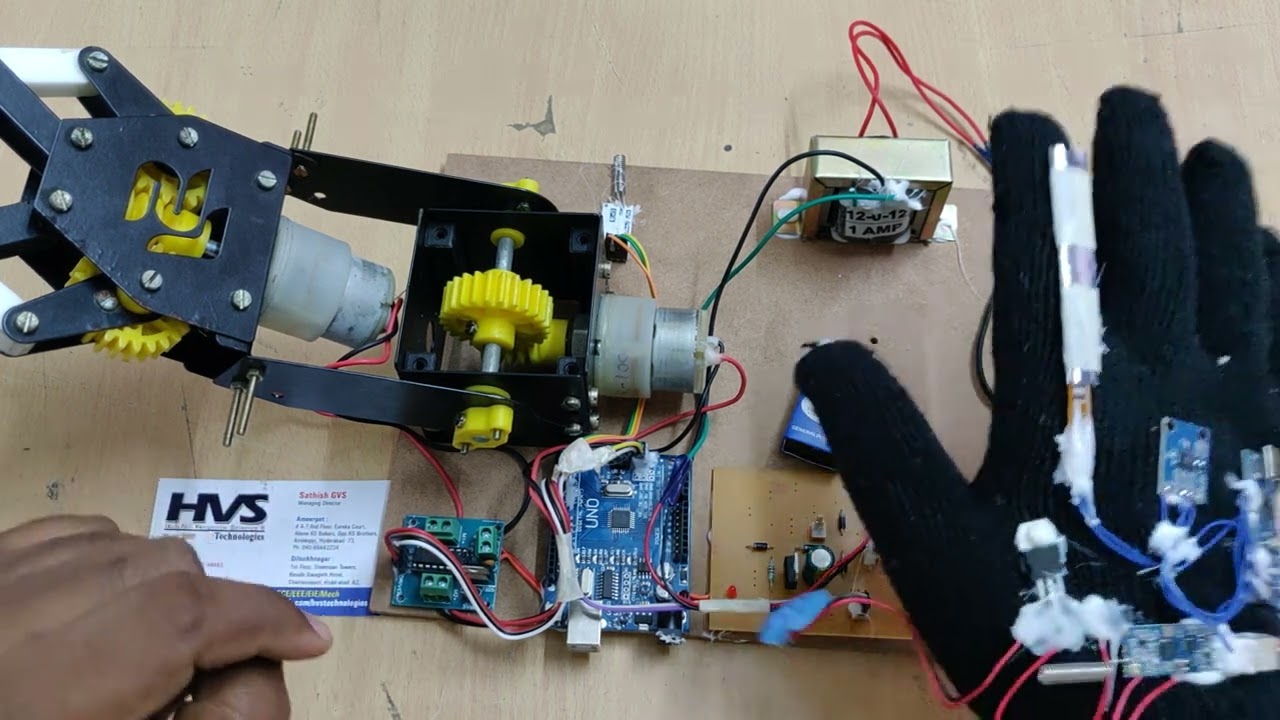 Hand Gesture Controlled robotic Arm using flex sensor , MEMS Sensor