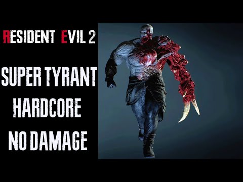 Resident Evil 2 Remake (PC) - Super Tyrant Boss Fight - Hardcore difficulty - No Damage