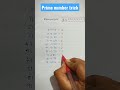 Prime Number Trick 1to 100 Prime Numbers Remember Basics