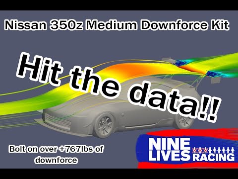 lets discuss the CFD results on the 350z Medium downforce kit