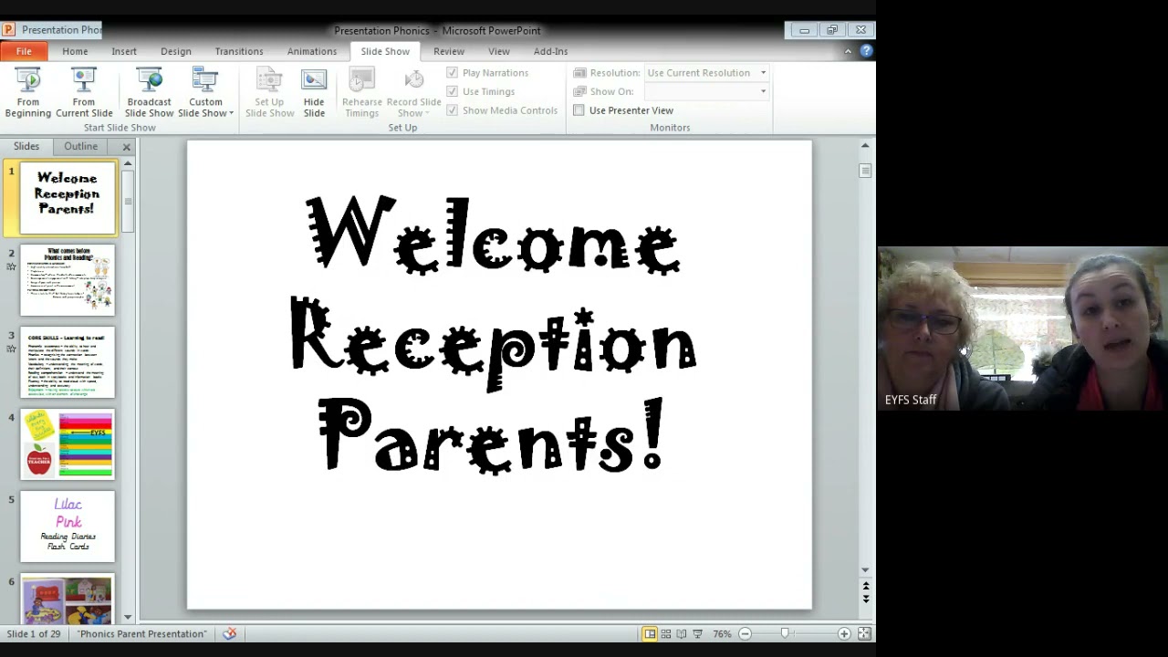 Phonics Workshop for Parents - September 2021