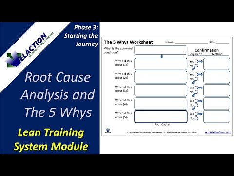 5 Whys and Root Cause Analysis - Video #10 of 36. Lean Training System Module (Phase 3)