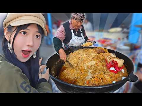 ウズベキスタンで最も人気のあるストリートフードを試してみた！🥘 (Trying The Most POPULAR STREET FOOD in Uzbekistan!🥘)