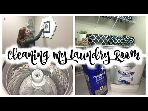 CLEAN WITH ME // EXTREME CLEANING // LAUNDRY ROOM CLEANING ROUTINE! Video