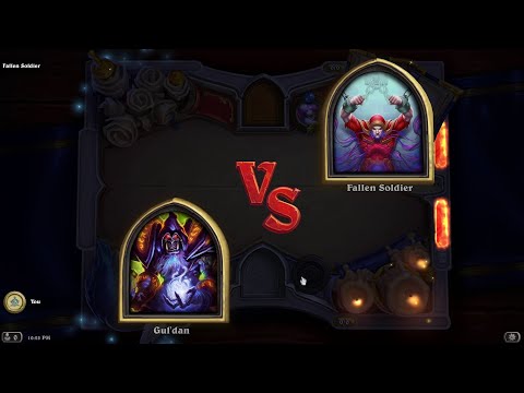 Book of Heroes Gul'dan vs Fallen Soldier | Hearthstone Book of Heroes