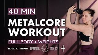 40 MIN METALCORE WORKOUT | Full Body Crusher | Hybrid Workout | Strong & Sweaty | With Weights