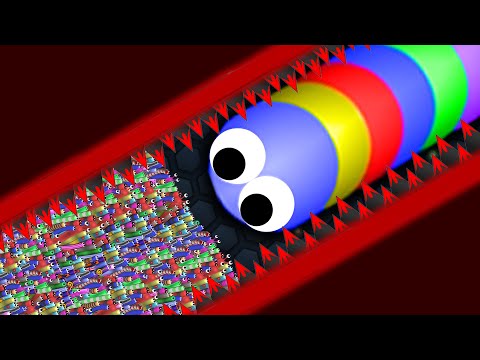 Slither.io 1 Giant Pro Snake vs 97779 Troll Tiny Snakes Epic Slitherio Gameplay