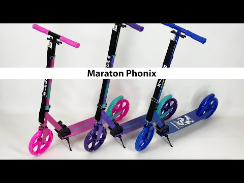 Самокат Maraton Phonix двухколесный с ремнем для переноски + светятся колеса, фиолетовый - фото 1 - id-p2134512405