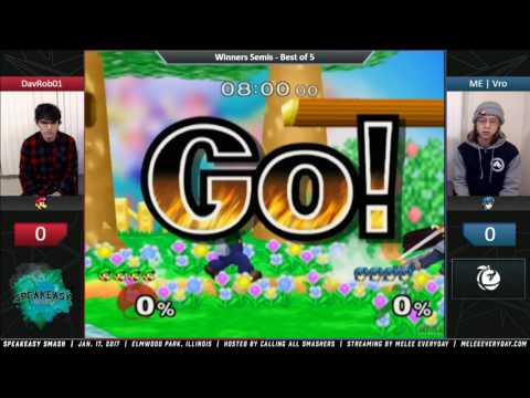 Speakeasy Smash [1/17/17] - ME | Vro (Marth) vs. DavRob01 (Luigi) - SSBM - Winners Semis