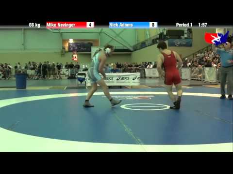 Mike Nevinger vs. Nick Adams at 2013 ASICS University Nationals - FS