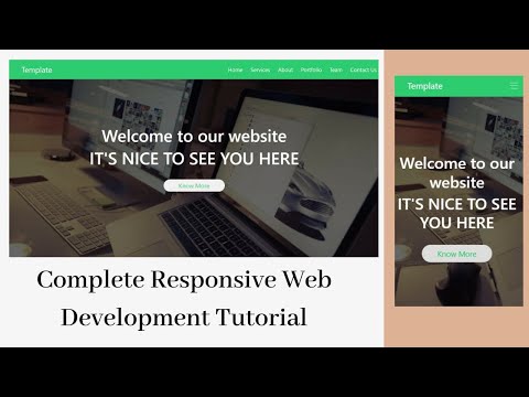 How to create a complete website using HTML5 / CSS3 and Bootstrap 4 - Fully Responsive.