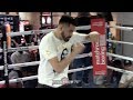 JOSE RAMIREZ SHADOW BOXING, THROWING COMBINATIONS DAYS OUT FROM HOOKER FIGHT