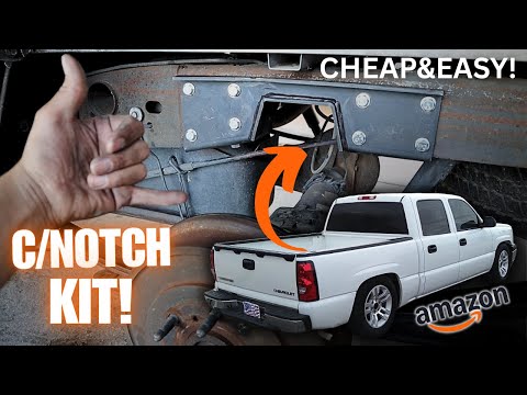 Bolt on C Notch for the Squatted Silverado! Cheap and EASY!