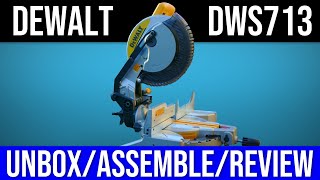 Dewalt DWS713 Miter Saw - DIY CUTTING ALUMINUM & WOOD: UNBOX, ASSEMBLE, REVIEW// how to change blade