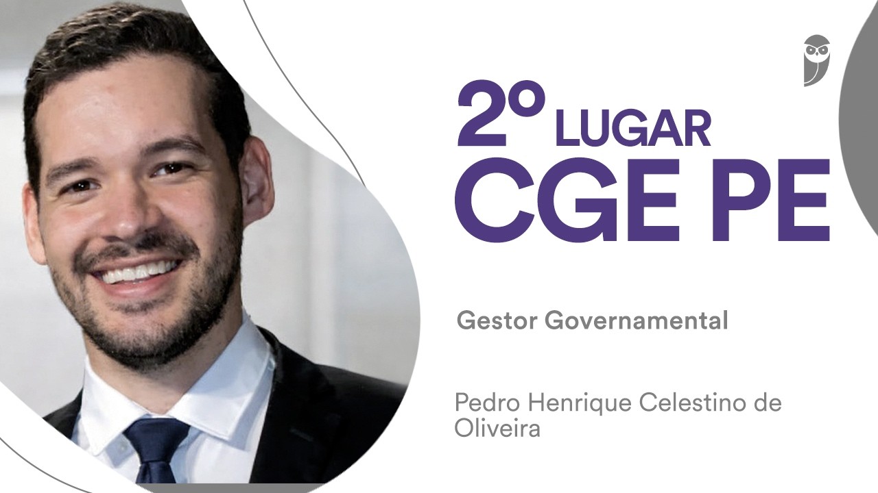CGE-PE: Conheça Pedro Henrique, aprovado para Gestor Governamental - Finanças Públicas