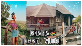 GHANA TRAVEL VLOG PT 1| Living Our Best Life!! Baecation Vibes, Luxury Camping & Shop With Me #ghana
