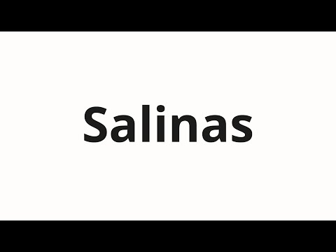 How to pronounce Salinas