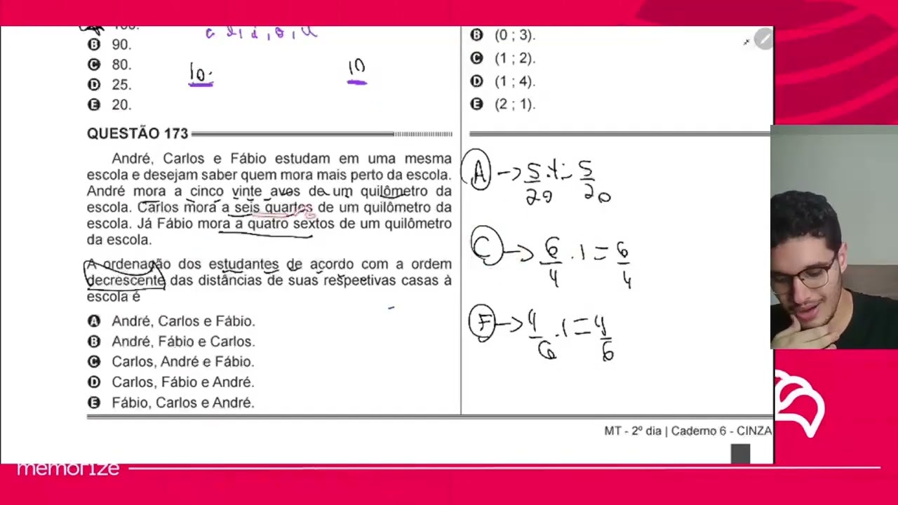 Resolução em Vídeo — Questão 173 ENEM 2014 PPL