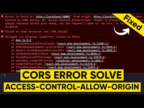 How to Solve CORS Error in 2 min [WATCH THIS] | CORS Explained in EASY Way
