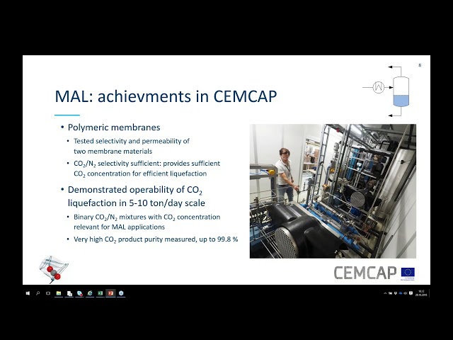 2018 10 29 09 55 CEMCAP Final Webinar 1 Technological Achievements and Key Conclusions