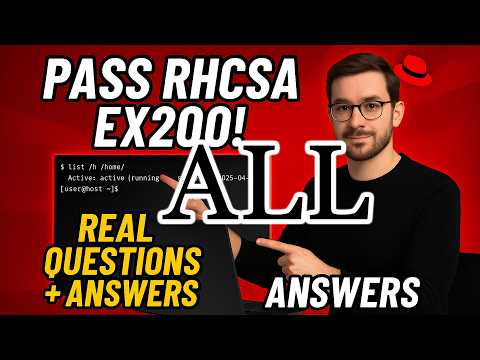 RHCSA 9/10 Exam Prep: Real EX200 Questions & Step-by-Step Solutions (2026) Ex200 Prep Full Exam