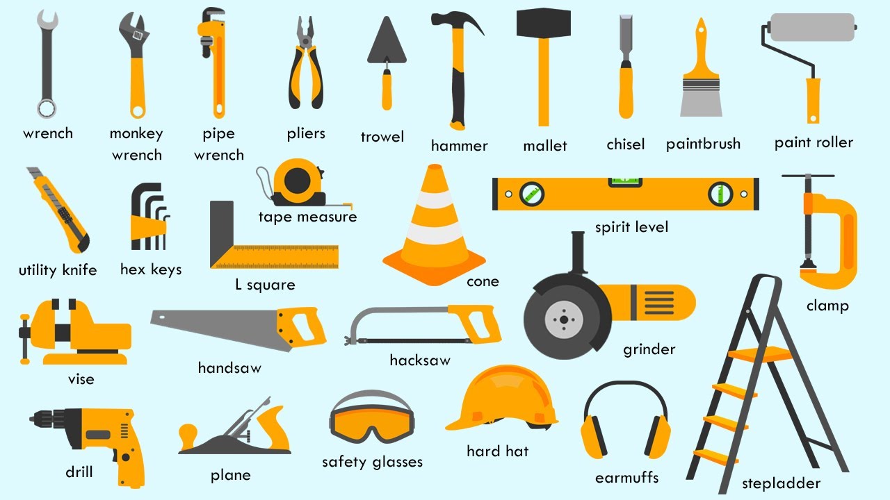 Tools Vocabulary | Learn Tools Names with Pictures