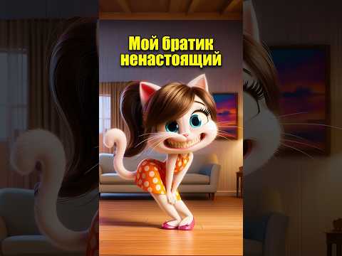 Мой братик ненастоящий в нейросети #dalle3 #chatgpt #aiart #aicat #ai #нейросеть #ии #юмор #кот