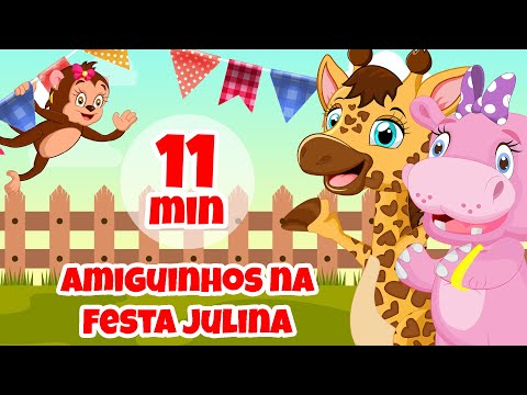 Amiguinhos na Festa Julina - Giramille 11 min | Desenho Animado Musical