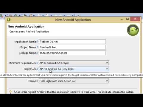 DEVELOPPER SOUS ANDROID 4 Création de notre premier projet Android