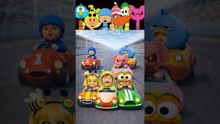 Incredibox Sprunki OC – Sleepy x Bea x Pocoyo x Nina x Pato x Elly Ride Racing Cars In Real Life!